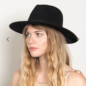 WYETH Black Wide Brim Fedora Hat • Boho Minimalist • Festival / Western Vibes